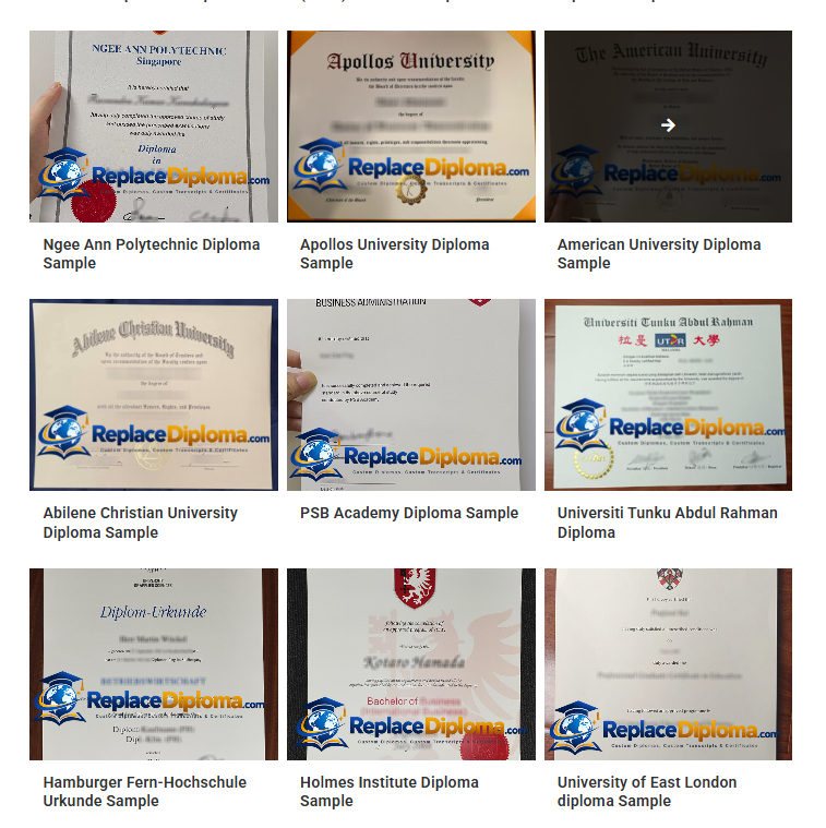 Sample Designs of University Diplomas from Various Countries