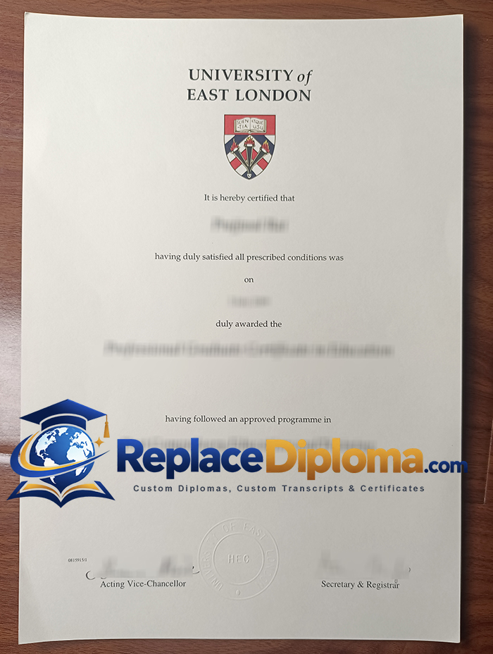 University of East London diploma