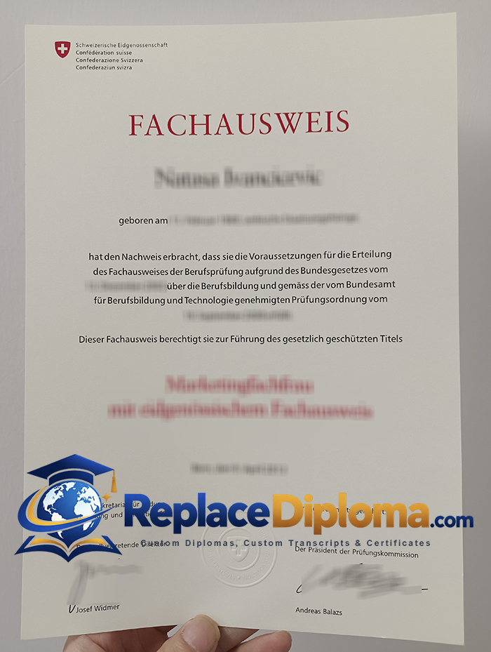 fachausweis certificate