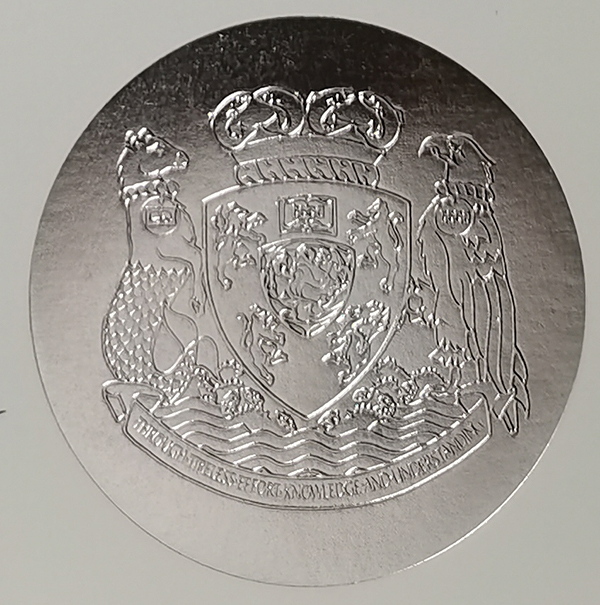 Silver foil stamping