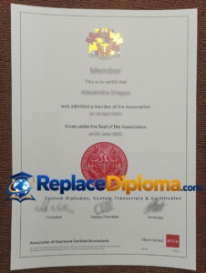 ACCA Certificate of Membership Sample ACCA Certificate