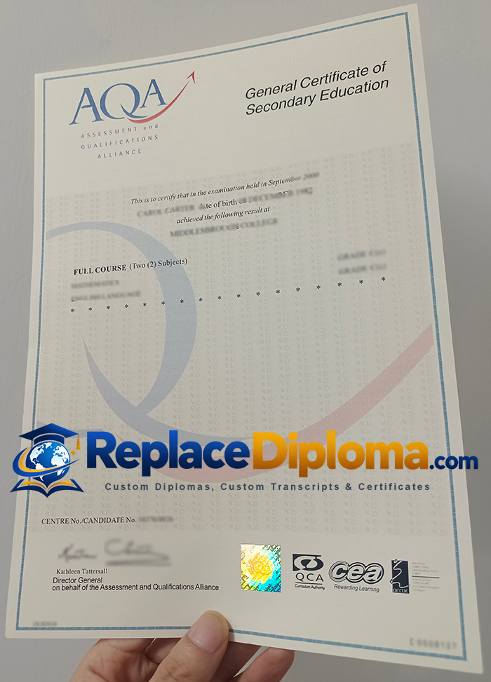 AQA GCSE Certificate