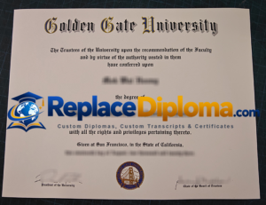 Golden Gate University diploma