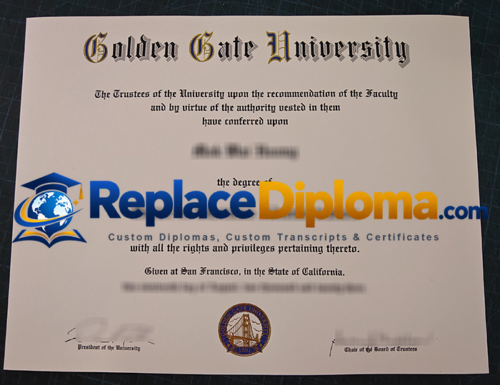 Golden Gate University diploma