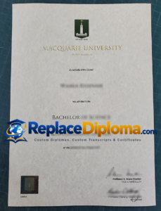 Macquarie University Degree Sample on a Mottled Background Macquarie University Degree
