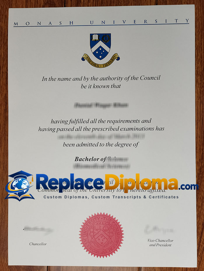 Monash University diploma