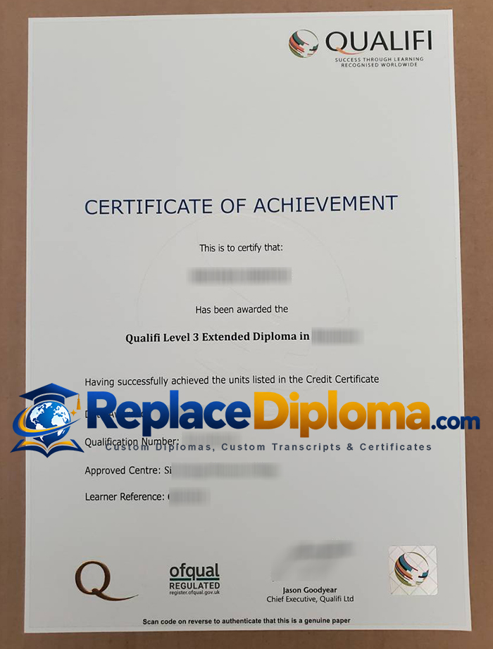 Qualifi Level 3 Extended Diploma