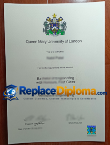 Queen Mary University of London Degree Sample with Engineering Award Text Queen Mary University of London Degree