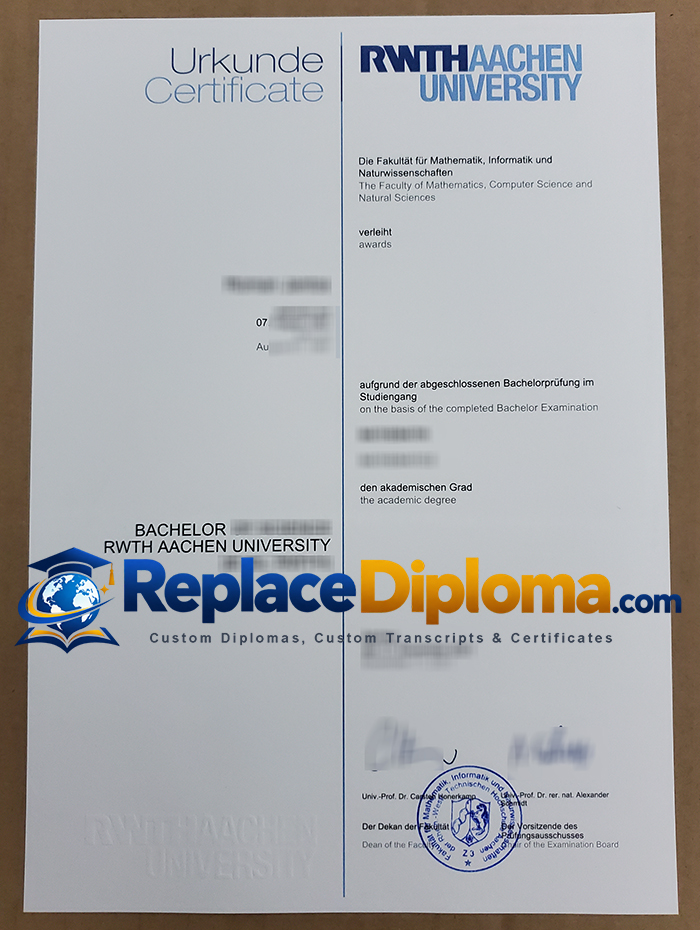 RWTH Aachen University Urkunde