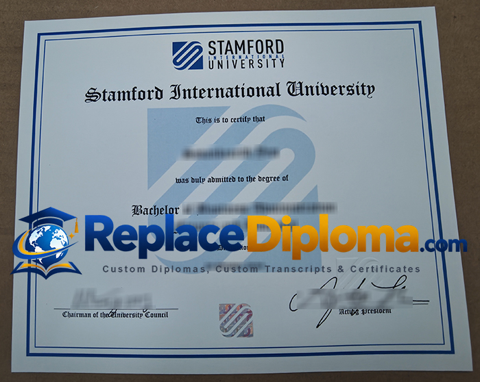 Stamford International University diploma