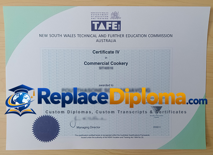 TAFE NSW certificate