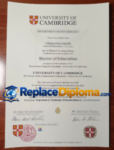 University of Cambridge Degree Certificate Sample with Honorary Degree Wording University of Cambridge Degree