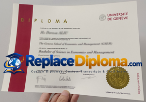 University of Geneva Diploma Sample with a Management Concentration University of Geneva Diploma