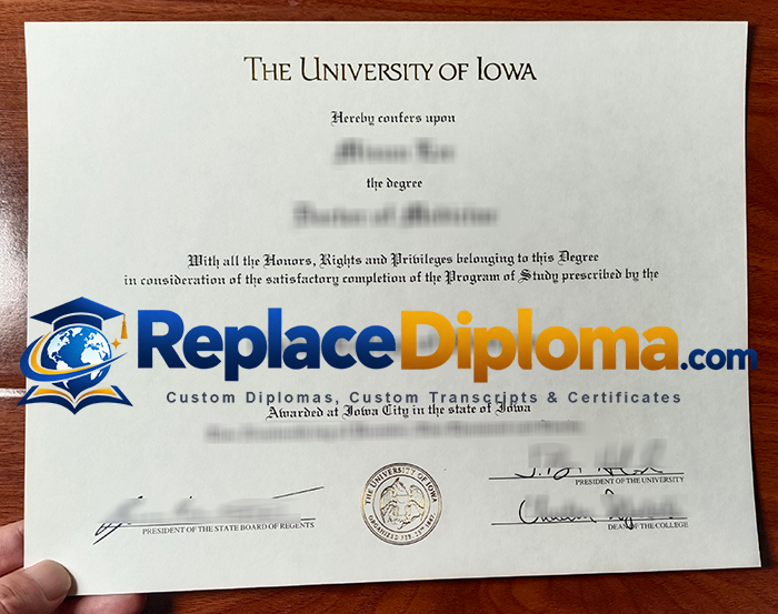 University of Iowa Diploma