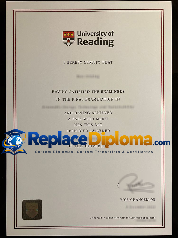 University of Reading diploma