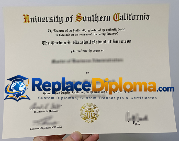 University of Southern California diploma