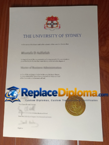 University of Sydney Degree Sample with Business School Wording University of Sydney degree