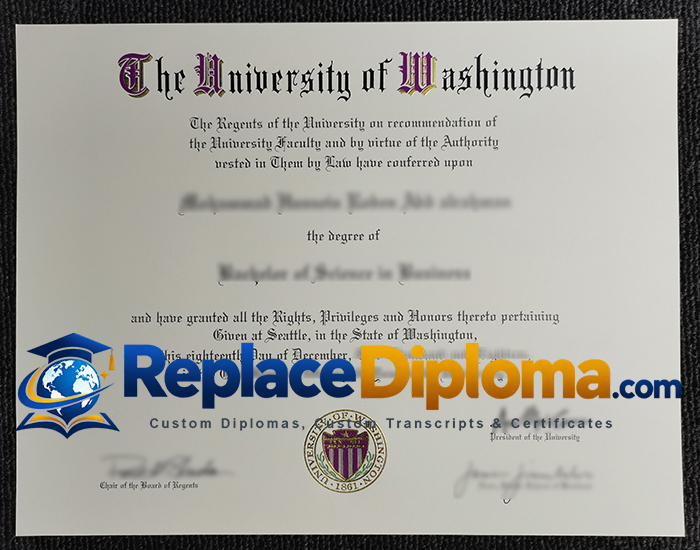 University of Washington diploma