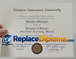 Western Governors University Diploma Sample in Blackletter and Script Western Governors University diploma